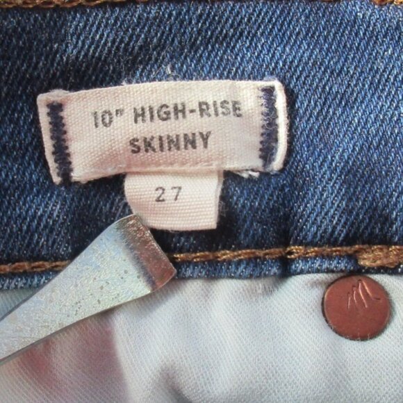 MADEWELL Jeans Size 27 10" High Rise Skinny Denim - Picture 12 of 13